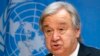 FILE -- U.N. Secretary-General Antonio Guterres addresses reporters during a news conference in New York, June 8, 2022. He has warned that the world faces "catastrophe" because of a growing shortage of food.