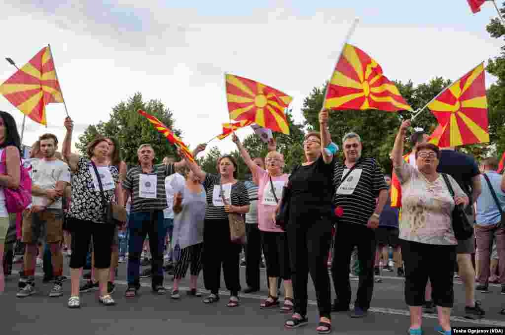 Sixth day of rally in Skopje against the French proposal for EU negotiations, Thursday, July_07_22