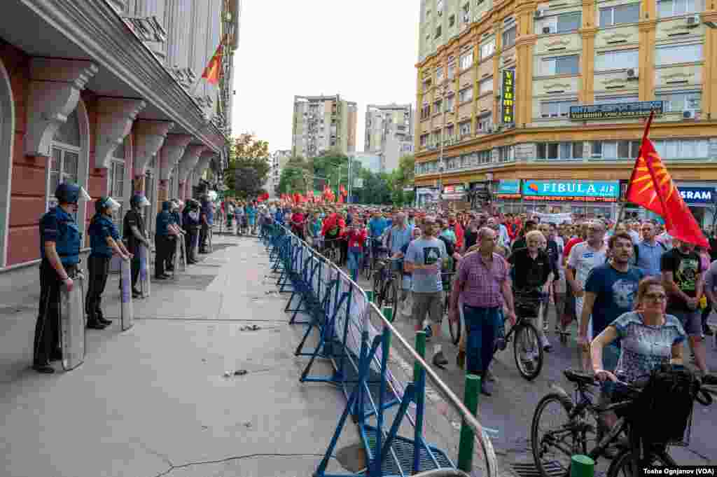 Sixth day of rally in Skopje against the French proposal for EU negotiations, Thursday, July_07_22