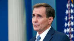 John Kirby, the National Security Council coordinator for strategic communications, speaks during a briefing at the White House in Washington, June 23, 2022. 