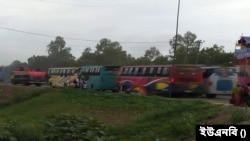 ঢাকা-টাঙ্গাইল মহাসড়কে যানজট 