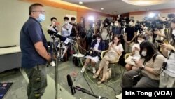 陈朗升对当局限制传媒采访的安排感到失望。 (美国之音 汤惠芸)
