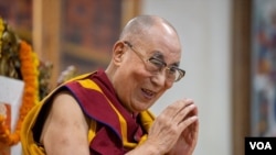 流亡印度的西藏精神領袖達賴喇嘛