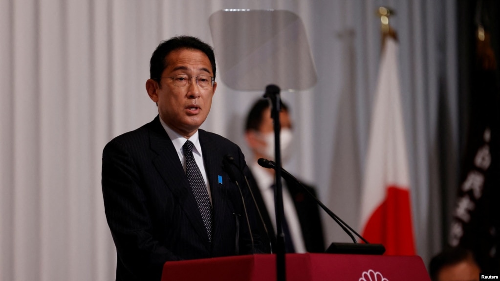日本首相岸田文雄2022年7月11日在国会选举结果公布后见记者。（路透社）(photo:VOA)