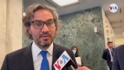 Canciller de Argentina, Santiago Cafiero, habla con la VOA tras reunión con el Secretario General de la ONU