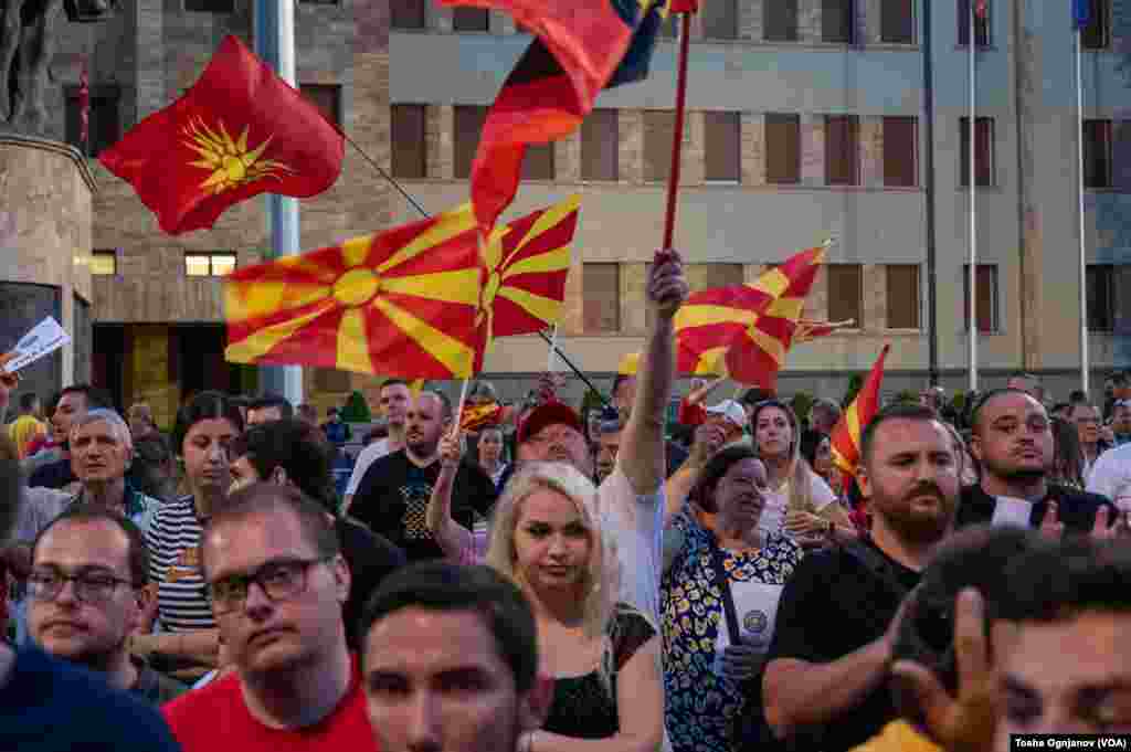 Sixth day of rally in Skopje against the French proposal for EU negotiations, Thursday, July_07_22
