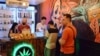 Customers visit the Sensii cannabis dispensary in Bangkok. (Peter Zsombor/VOA)