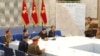 북한은 김정은 국무위원장이 지난 21일에 이어 22일 노동당 중앙군사위원회 제8기 제3차 확대회의를 주재했다며 사진을 공개했다. 한국 측 동해안 축선이 그려진 작전지도가 걸려있다.