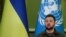 El presidente de Ucrania, Volodymyr Zelenskyy, ofrece un discurso ante los miembros del Consejo de Seguridad de la ONU, el 28 de abril de 2022.