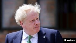 FILE: British Prime Minister Boris Johnson on the sidelines of the Commonwealth Heads of Government Meeting (CHOGM) in Kigali, Rwanda. Taken 6.23.2022