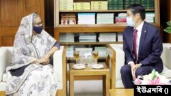প্রধানমন্ত্রী শেখ হাসিনা ও ঢাকায় নিযুক্ত জাপানের রাষ্ট্রদূত নাওকি ইতো 