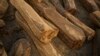 FILE - Cut African rosewood.