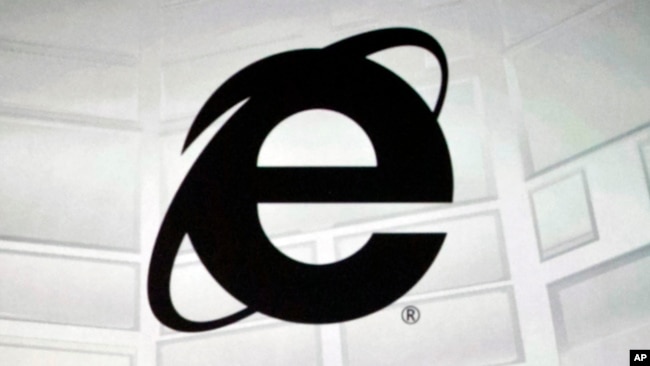 FILE - The Microsoft Internet Explorer logo appears during a Microsoft Xbox E3 media briefing in Los Angeles, June 4, 2012. As of Wednesday, June 15, 2022, Microsoft will no longer support the once-dominant browser. (AP Photo/Damian Dovarganes, File)