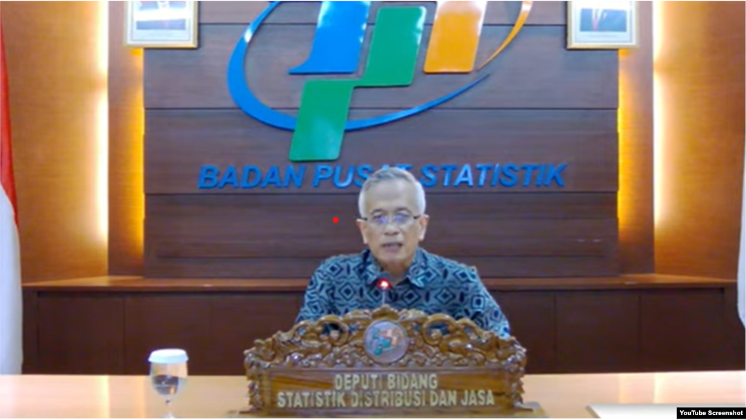 Deputi Bidang Statistik Distribusi dan Jasa BPS, Setianto. (Tangkapan Layar)
