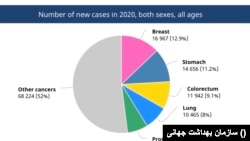 شمار مبتلایان جدید به سرطان در ایران در سال ۲۰۲۰ - سازمان بهداشت جهانی