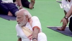 印度總理莫迪出席國際瑜伽日活動