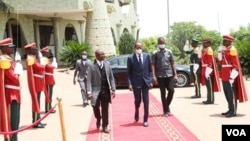 Blaise Compaoré à son arrivée à Ouagadougou.