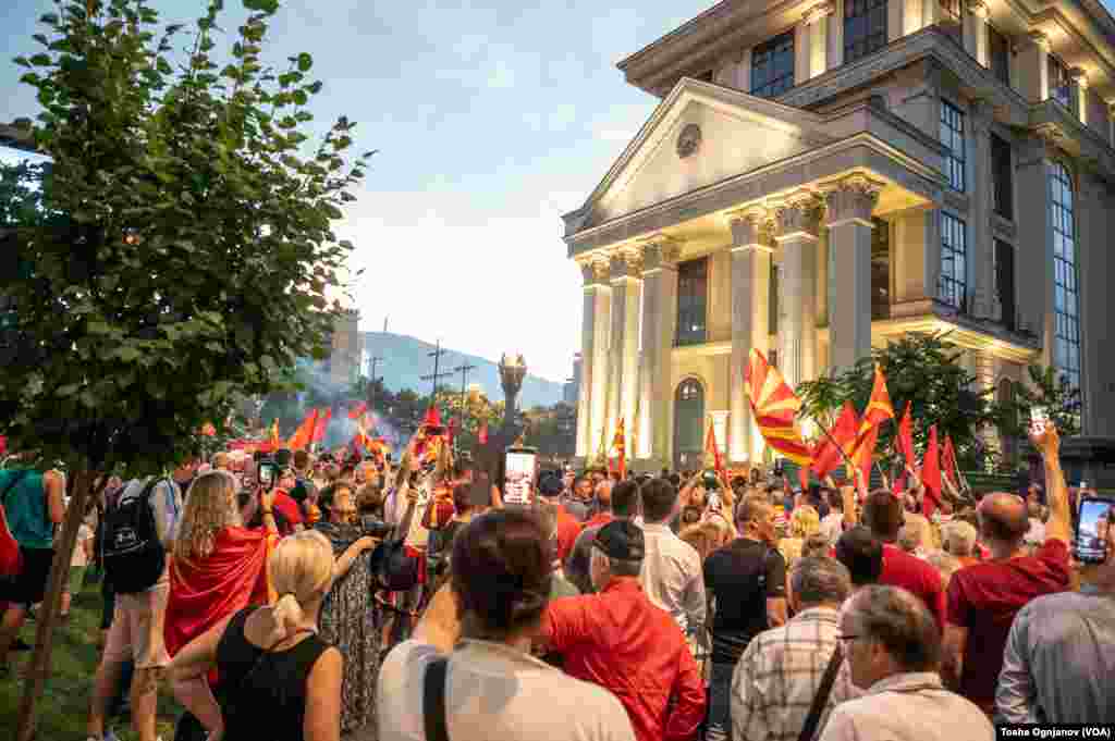 Rally in Skopje against the French proposal for EU negotiation 