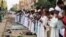 FILE: Sudanese gather to pray in the capital Khartoum on the Eid al-Adha holiday, which took place in 2022 on July 9.