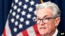 Federal Reserve Chairman Jerome Powell speaks during a news conference following an Open Market Committee meeting at the Federal Reserve Board Building, June 15, 2022, in Washington.