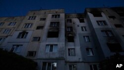 Russian air fire damaged hundreds of homes, including that of 70-year-old Valentyna Klymenko, in the Borodyanka, Kyiv region of Ukraine. Photograph taken on June 28, 2022.