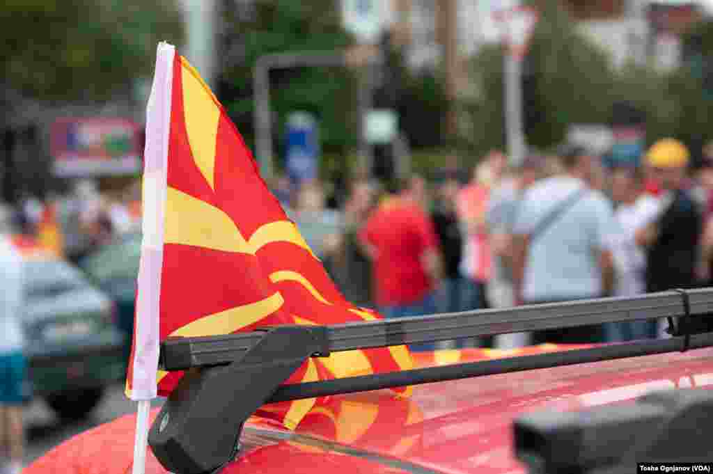 Traffic Blockade at the Government of N. Macedonia, Rally against the French proposal for EU negotiations