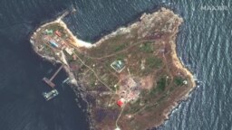 Остров Змеиный. Спутниковый снимок. 