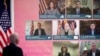 Джо Байден участвует в виртуальном совещании с губернаторами-демократами, Белый дом, 1 июля 2022 года