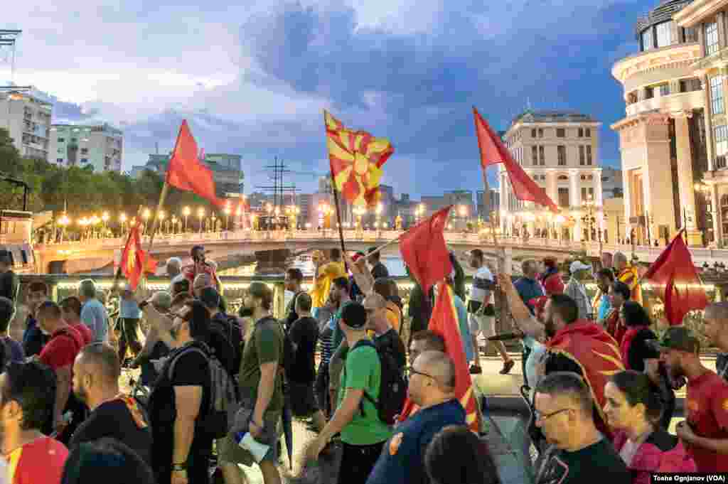 Rally in Skopje against the French proposal for EU negotiation 