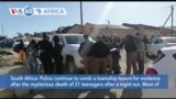 VOA60 Africa - South Africa Police Investigating Deaths of 21 Teenagers in Bar