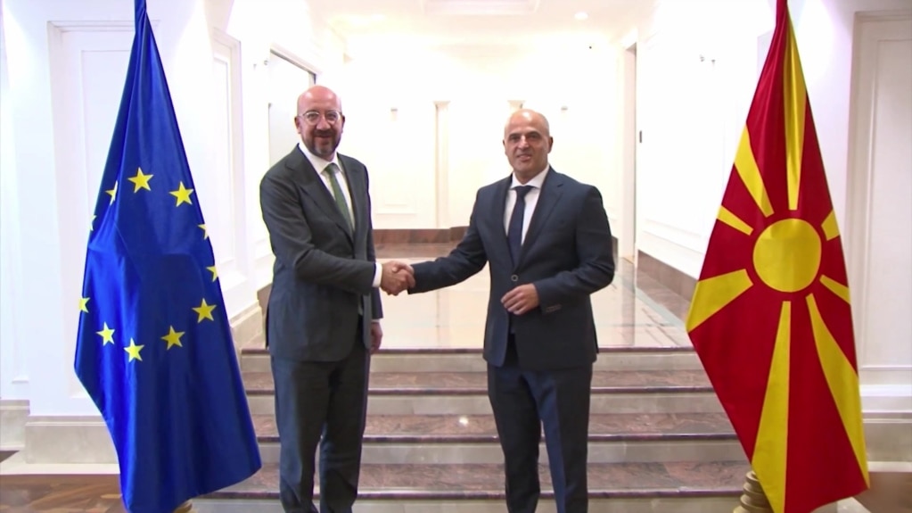 Presidenti i Këshillit Evropian Charles Michel në Shkup për ‘propozimin francez’