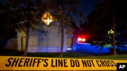 Police barricade the area after a shooting at the Saint Stephen's Episcopal Church on June 16, 2022, in Vestavia, Ala.