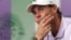 Spain's Rafael Nadal holds a press conference at the All England Club in Wimbledon, southwest London, on July 7, 2022, to announce his withdrawal from the tournament because of an injury.