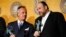 FILE - Tony Sirico, left, and James Gandolfini hold their awards for best ensemble in a drama for their work in 'The Sopranos' at the 14th Annual Screen Actors Guild Awards on Jan. 27, 2008, in Los Angeles.