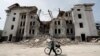 A destroyed theatre building in the southern port city of Mariupol, Ukraine, April 25, 2022. (REUTERS/Alexander Ermochenko)