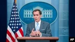 Jonh Kirby, coordinador del Consejo de Seguridad Nacional para Comunicaciones Estratégicas de EEUU, en rueda de prensa en la Casa Blanca, en Washington DC, el 21 de junio de 2021.