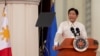 Presiden Filipina Ferdinand "Bongbong" Marcos Jr., menyampaikan pidato di Museum Nasional di Manila, Filipina, 30 Juni 2022. REUTERS/Eloisa Lopez