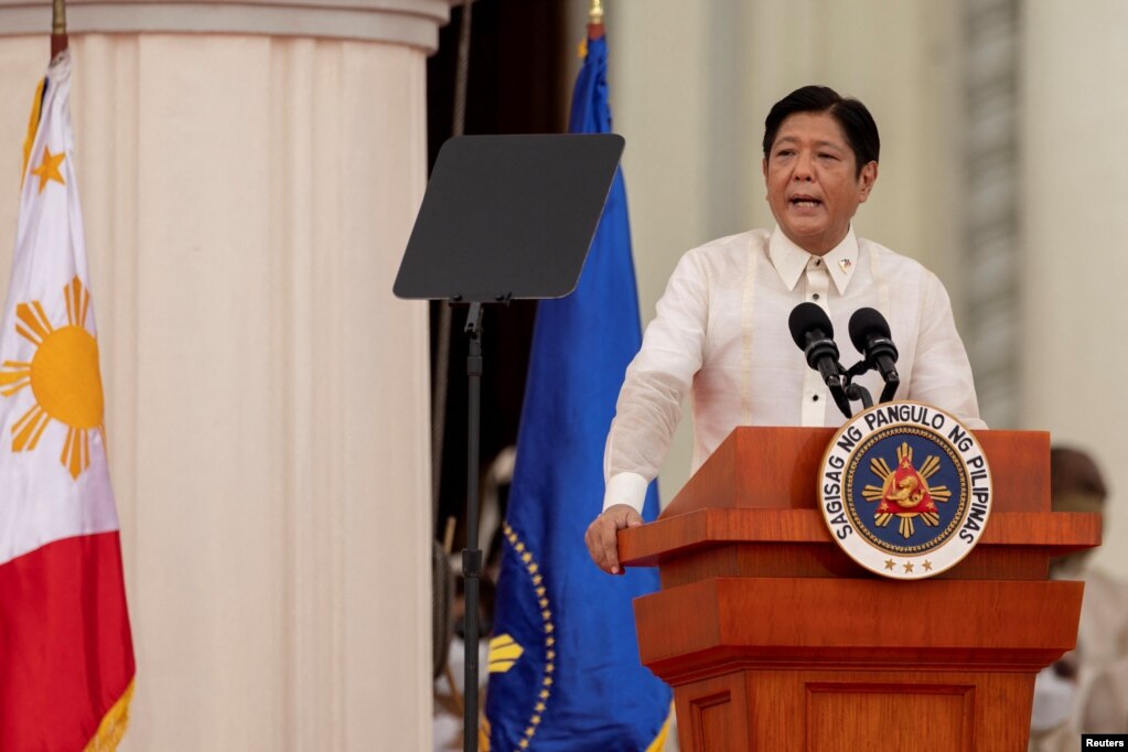 菲律宾总统他小马科斯。(photo:VOA)
