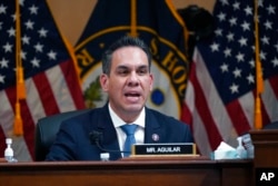 Rep. Pete Aguilar, D-Calif., speaks as the House select committee investigating the January 6, 2021, attack on the Capitol holds a hearing at the Capitol in Washington, June 16, 2022.