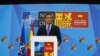 El presidente del Gobierno español, Pedro Sánchez, habla durante una conferencia de prensa en una cumbre de la OTAN en Madrid, el 30 de junio de 2022.