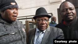 Job SIkhala, Tendai Biti and Godfrey Sithole at the Harare Magistrates' Courts