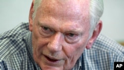 FILE - Herb Kelleher, co-founder, chairman emeritus and former CEO of Southwest Airlines, speaks in his office in Dallas, June 10, 2011. Kelleher died Jan. 3, 2019, at age 87. 