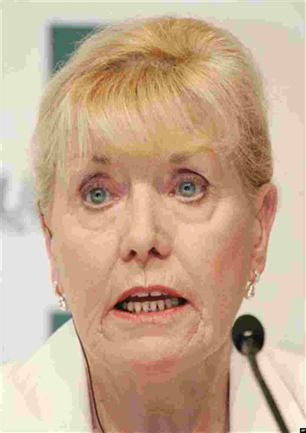 1976: Betty Williams, Britain (with Corrigan). She co-founded the Northern Ireland Peace Movement (later renamed Community of Peace People) (AP)