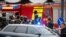 Policemen arrive at a shopping mall following shootings on July 22, 2016 in Munich.