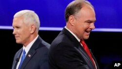 Pence na Republican da Kaine na Democrat