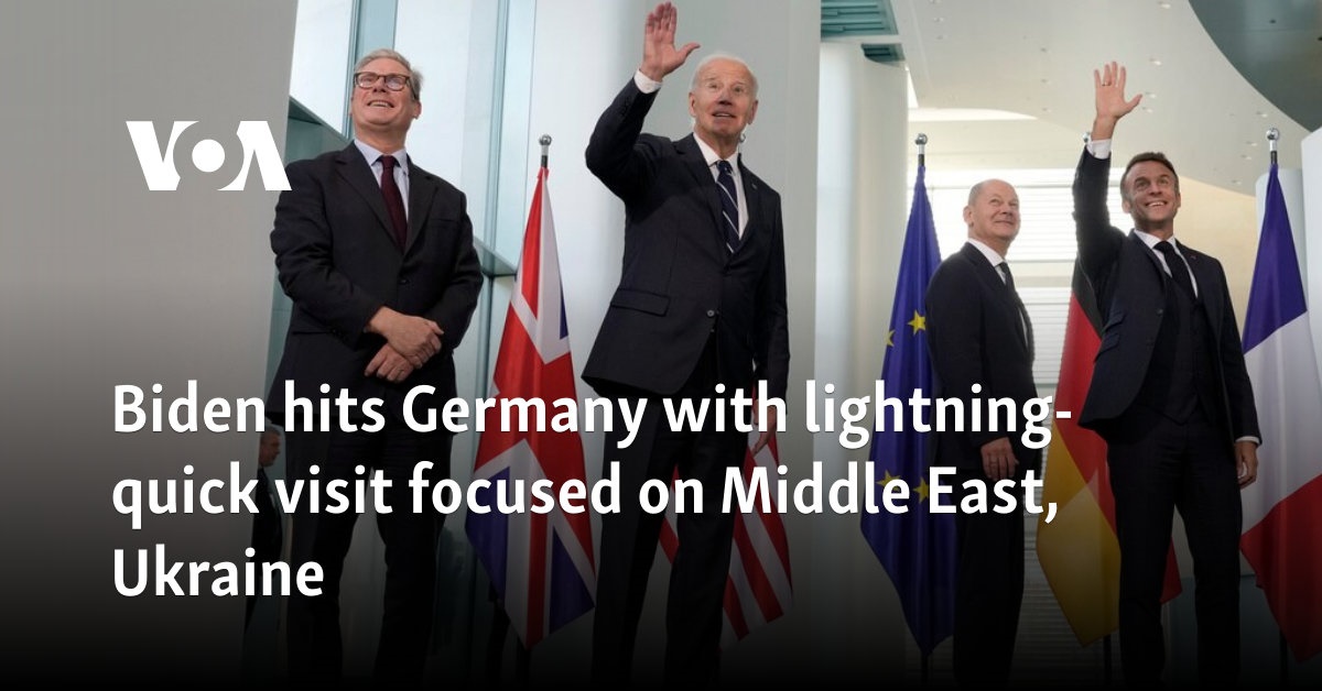 Biden hits Germany with lightning-quick visit focused on Middle