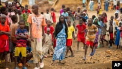 FILE - Refugees are seen gathered at Minawao Refugee Camp in northern Cameroon, April 18, 2016. The U.N. refugee agency has called on Cameroon to stop forcibly repatriating Nigerians refugees on its territory. 