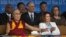 FILE - Tibetan spiritual leader Dalai Lama holds the arm of U.S. House Minority Leader Nancy Pelosi at the Tsuglagkhang temple in Dharmsala, India, May 10, 2017.