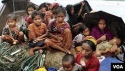 버마 소수계 로힝야족 피난민들. (자료사진)
