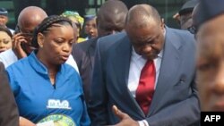 Mme Eve BAzaiba azali koyebisa Jean Pierre Bemba makambo na Kinshasa, RDC, 1er août 2018.